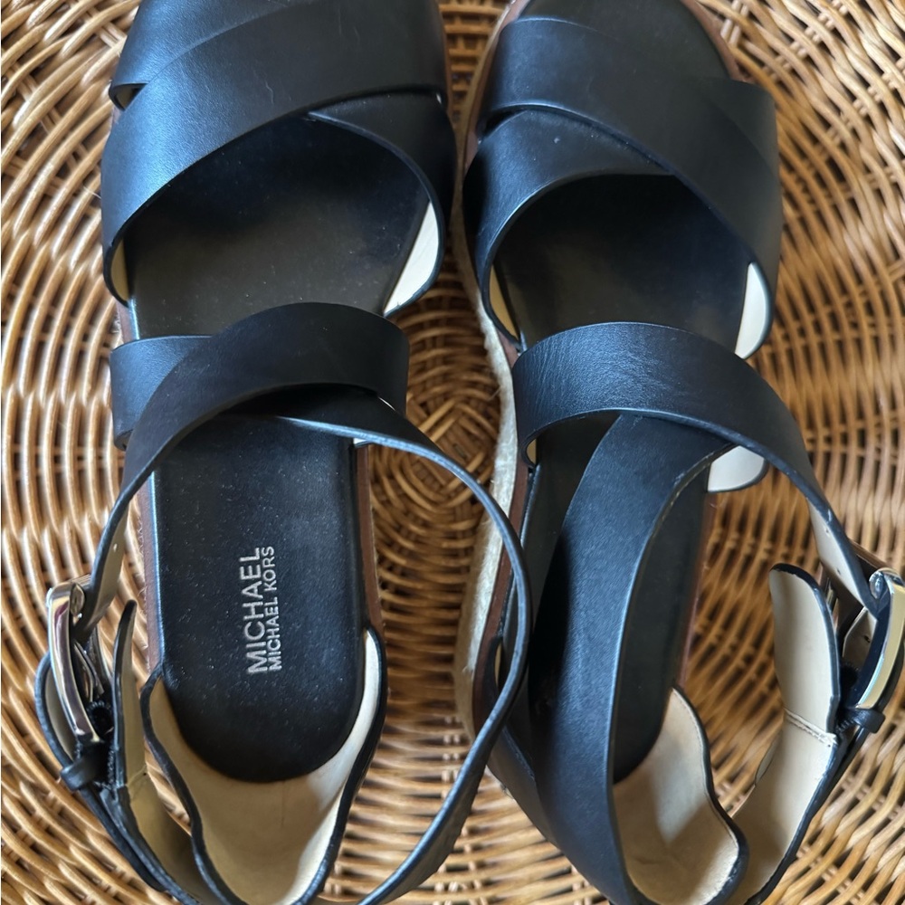 Michael Kors Black Strappy Sandals